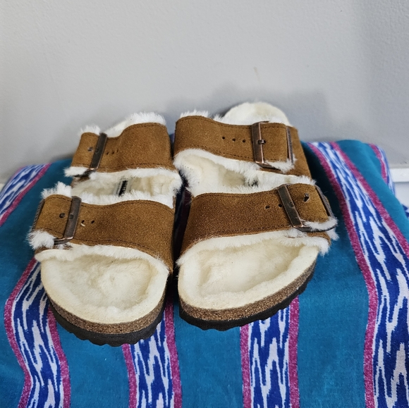 Birkenstock Arizona ShearlingSuede Leather New - Picture 4 of 9